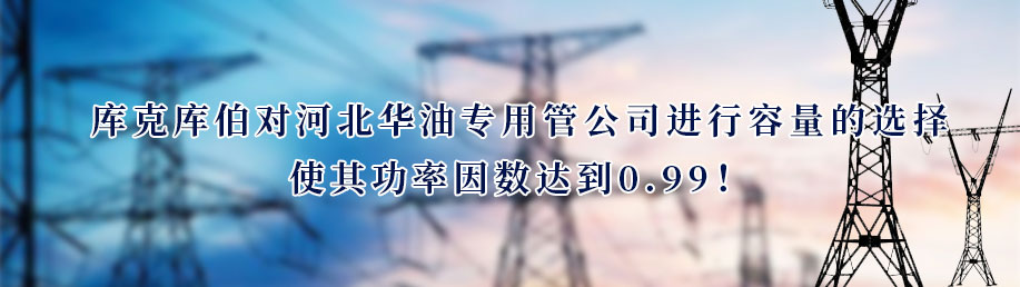 庫克庫伯對河北華油專用管公司進(jìn)行容量的選擇，使其功率因數(shù)達(dá)到0.99！