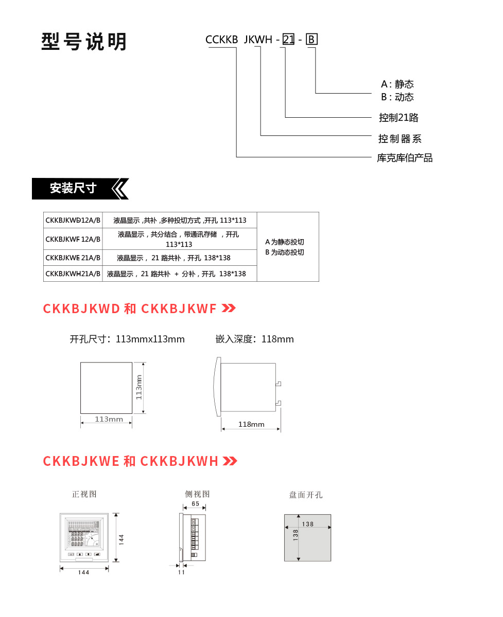 21路控制器型號說明
